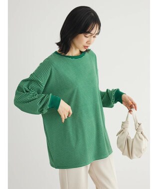 Green Parks マシュマロタッチボーダープルオーバー Green