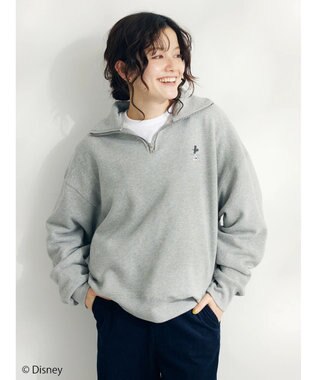 CRAFT STANDARD BOUTIQUE 【Ｄｉｓｎｅｙ】Ｈａｌｆ　Ｚｉｐ　Ｓｗｅａｔ Gray Mixture
