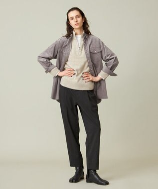 J.PRESS YORK STREET 【UNISEX】NEW ENGLAND ハーフジップニット ベージュ系