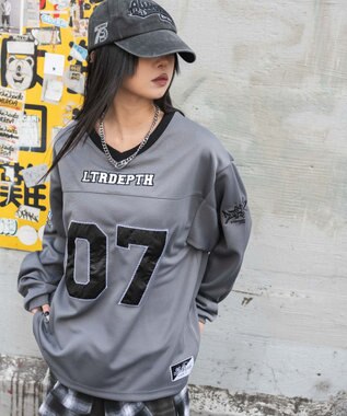 WEGO 【ユニセックス着用ITEM】ナンバリングホッケーT（LS） グレー