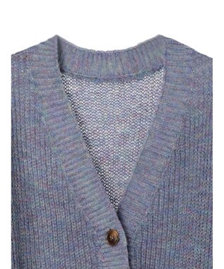 Green Parks Ｍｉｘカラーニットゆるカーディガン Blue