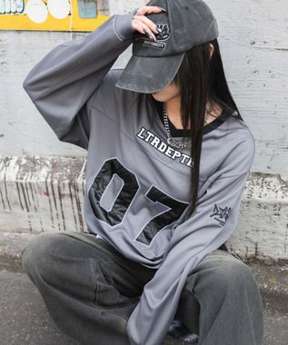 WEGO 【ユニセックス着用ITEM】ナンバリングホッケーT（LS） グレー