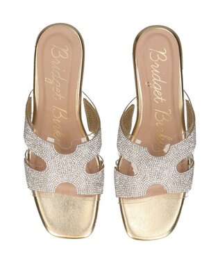 Bridget Birkin 【Bridget Birkin】クリアビジューミュールサンダル ゴールド