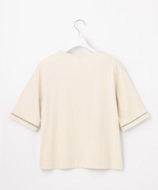 J.PRESS LADIES L 【一枚で着映え】レーシーコンビ ポケットデザイン カットソー ベージュ系