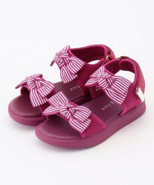 ANY KIDS リボン スポーツ サンダル ローズピンク