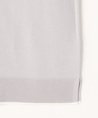 ANY SIS S 【アイスタッチ】ポロ ニット ライトグレー×オフ