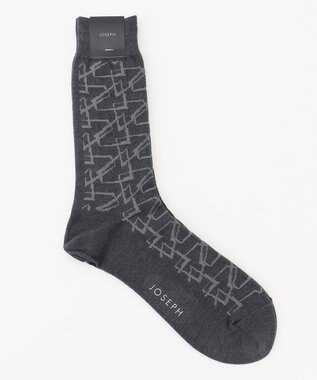 JOSEPH HOMME ジオメトリックライン　ソックス グレー系3