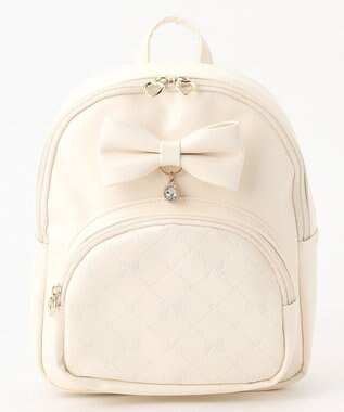 ANY KIDS リボンリュックサック アイボリー