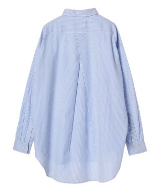 AMERICAN HOLIC ＵＶカット加工バックタックシャツチュニック Stripe Sax