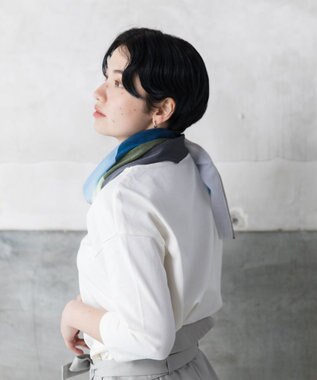 POLS 播州織 極細コットンストール Sサイズ ブルー