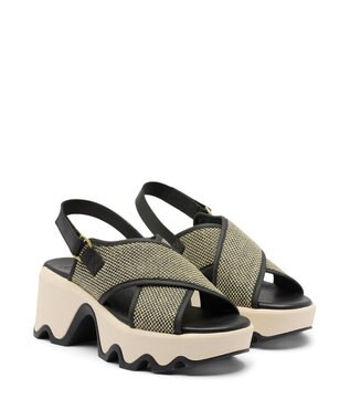 SOREL SOREL/ キネティック オーラ スリングバック テキスタイル /ソレル Black Bleached Ceramic