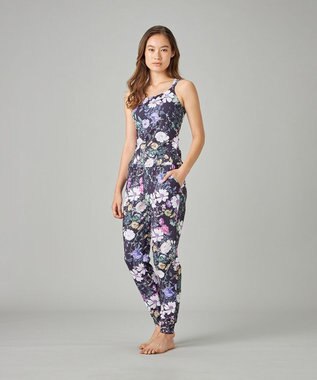 Chacott Chacott BALANCE ローズガーデンブラトップ ブラックプリント