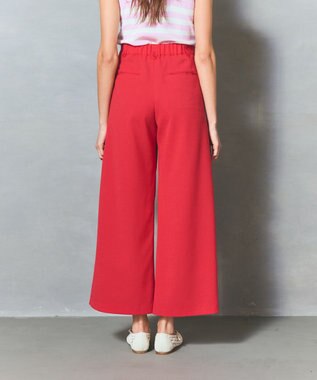 GRACE CONTINENTAL リネンタッチタックパンツ レッド