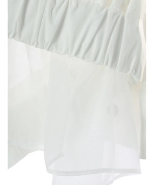 YECCA VECCA シアーMIXアシメシャツ Off White