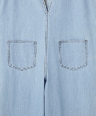 AMERICAN HOLIC バックリボンデニムオールインワン Light Indigo