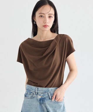 earth music&ecology フレンチスリーフドレーププルオーバー