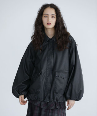 Green Parks ■ＥＳＣＡＲ　フェイクレザーバルーンブルゾン
