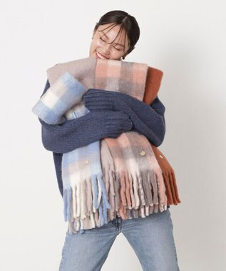 MOONBAT PAUL&JOE ACCESSOIRES(ポール&ジョー) ボリュームマフラー 無地 ライトグレー