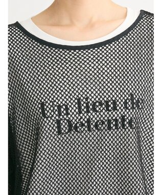 Green Parks ＳＥＴ２点　メッシュ＋ノースリーブロゴプルオーバー Black