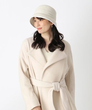 MOONBAT FURLA パイピング×ロゴ バスクハット／UV オフホワイト