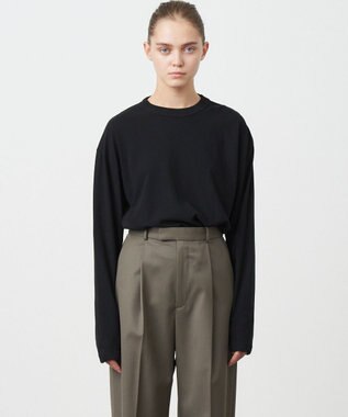 ATON FRESCA SINGLE JERSEY | L/S Tシャツ BLACK