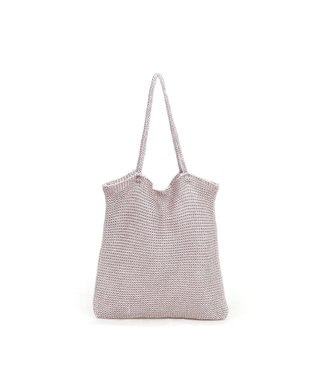 UNBILLION カシュカシュ cachecache / ラメ糸編みトートバッグ ピンク