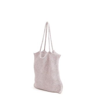 UNBILLION カシュカシュ cachecache / ラメ糸編みトートバッグ ピンク