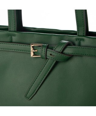 UNBILLION カシュカシュ cachecache / ベルトディテールサイドジップA4トート グリーン