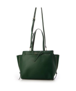 UNBILLION カシュカシュ cachecache / ベルトディテールサイドジップA4トート グリーン