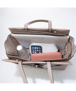 UNBILLION カシュカシュ cachecache / ベルトディテールサイドジップA4トート アイボリー