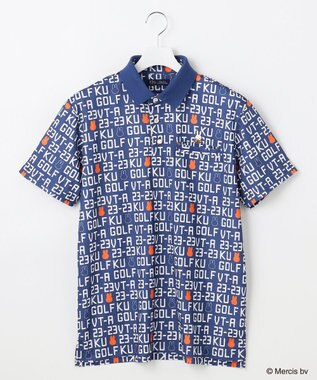 23区GOLF 【MEN】【吸水速乾/UVカット】ミッフィーロゴポロシャツ ブルー系5