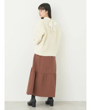 earth music&ecology ブークレカーディガン Ivory