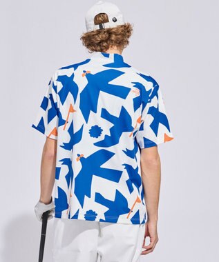 PW CIRCULUS 【MEN】ＤＯＶＥ柄モックネック ゴルフ スカイブルー系5