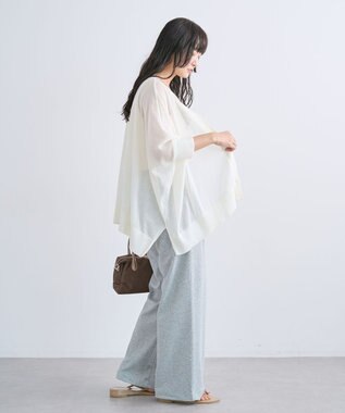 Green Parks ボックスゆったりカーディガン White