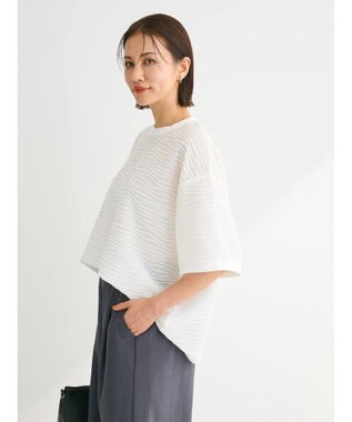 Green Parks ・Ｐｅｔｉｔ　Ｆｌｅｕｒ　ウェーブカットオーバーＴＥＥ Off White