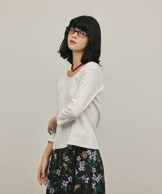 GRACE CONTINENTAL テレコカットトップ ホワイト