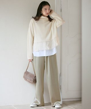 23区 S 【CLASSY.2月号掲載/洗える】CANCLINI ベーシック シャツ ホワイト系