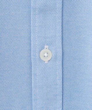 GOTAIRIKU 【吸水速乾】クールマックス鹿の子 ビズシャツ_ボタンダウン サックスブルー系