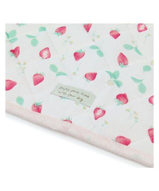 PET PARADISE ペットパラダイス クール マット 《いちご＆お花柄》 90×60㎝ いちご＆お花柄