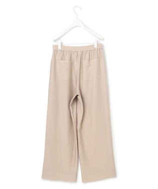 ICB 【人気のため新色追加・接触冷感・洗える】 ワッシャーツイル ワイドストレートパンツ シャモア系