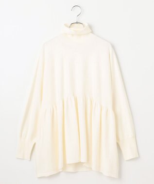 #Newans 【洗える】ペプラムデザインワイドシルエットプルオーバー ホワイト