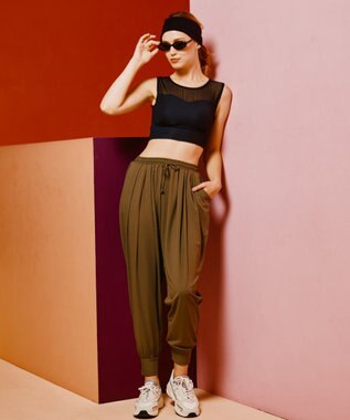 San-ai Resort（三愛水着楽園） 【UPF53＋】【水陸両用】　タックパンツM・L　【Reir（レイール）】 カーキ