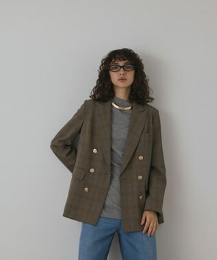 GRACE CONTINENTAL バックベンツダブルジャケット マルチ