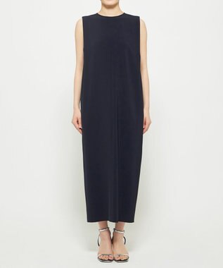 uncrave クールタッチツイル ノースリーブワンピース ダークネイビー