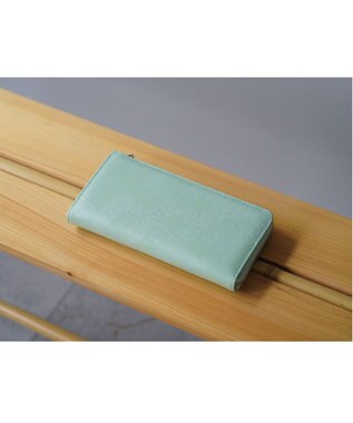 MIYABIYA La quoh with kirakaracho　角つなぎ ソフトレザー L字財布 青磁色(ミントグリーン)