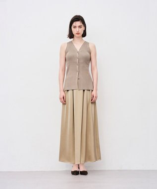 uncrave リブニット 2WAYタンクトップ グレージュ