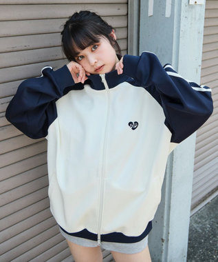 WEGO 【ユニセックスITEM/MLサイズ展開】ラグランライントラックジャケット