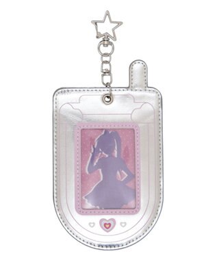 WEGO 【痛バ＆推し活グッズ】シャイニーガラケーカードホルダーキーホルダー ピンク