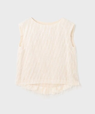 GRACE CONTINENTAL フリンジギャザートップ キナリ