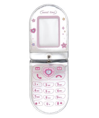 WEGO 【痛バ＆推し活グッズ】シャイニーガラケーカードホルダーキーホルダー ピンク